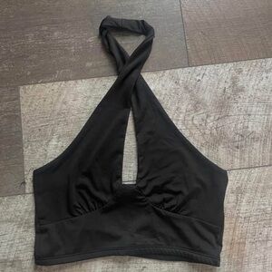 Black Halter Neck Top